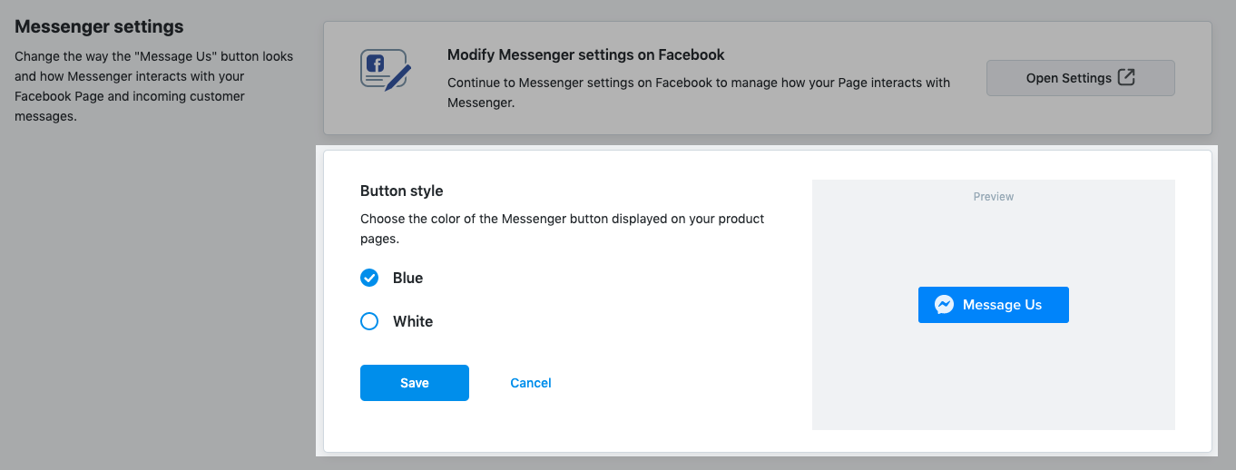Message Us buttons